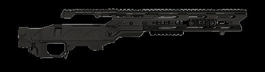 Rugged Law Enforcement sniper rifle system with full rail capability and aluminum detachable base.