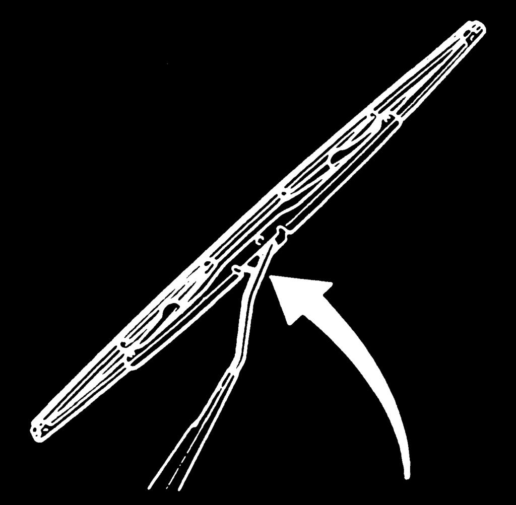 54G129 If the wiper blades become brittle or damaged, or make streaks when wiping, replace the wiper