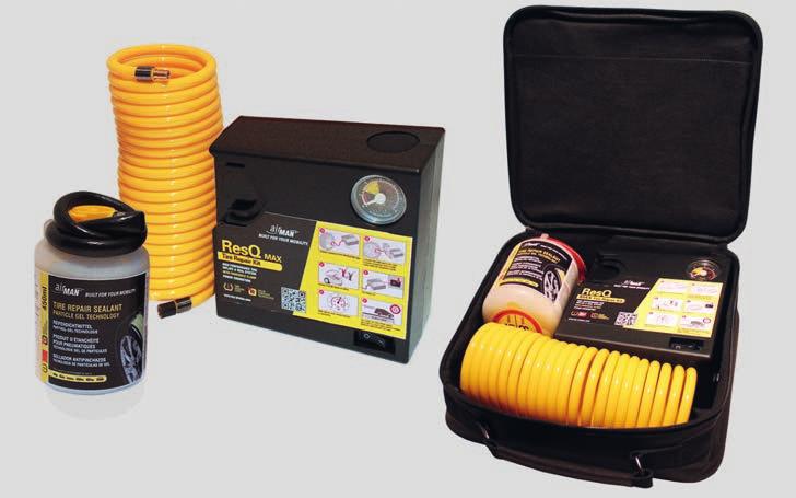 The ResQ Max is also equipped with accessories well suited for large vehicles including alligator clamps and a coiled extension air hose.