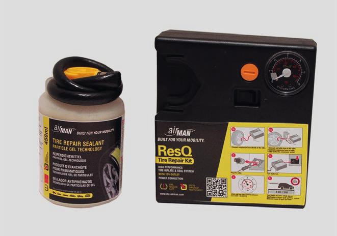 ResQ Tire Repair Kit Professional Air Compressor & Sealant for Passenger Vehicles AirMan s ResQ Tire Repair Kit is the two piece system including the compressor and the sealant bottle - sized for all