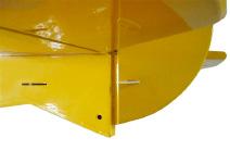 Apply a thin layer to the mounting slot and to bottom of the vertical stabilizer mounting area.