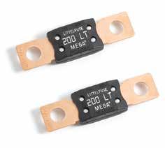 High Current Fuses MEGA Low Temperature Fuses MEGA Low Temperature Fuse Rated 32V The MEGA Fuse is designed for high current circuit protection up to 275A with Diffusion Pill Technology.