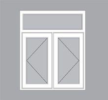 casement windows do not provide a wide enough opening. NB: For large openings door hinges and large outer profiles may have to be used at an additional charge.