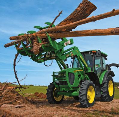 5M Series Utility Tractors Standard push-pull couplers. Color-coded controls. Up to six available SCVs, plus a tandem gear pump for independent assist to steering and implements.