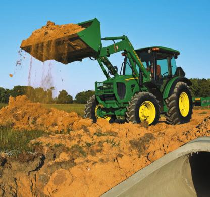 5M Series Utility Tractors Bales, pallets, or gravel whatever material you re handling, there s a John Deere material handling solution to match.