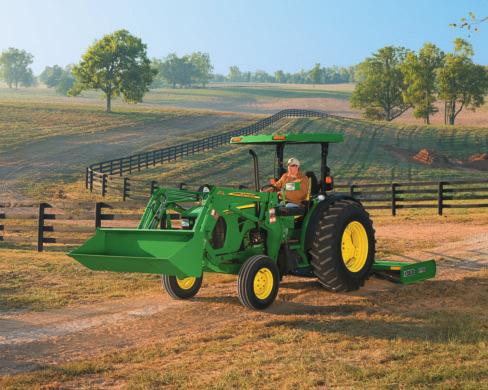 5M Series Utility Tractors Versatility begins with the operator station itself.