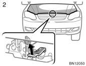 (For rear doors, unlock and then open the doors as described in step 3.) If the system does not work properly, have it checked by your Toyota dealer. Hood To open the hood: 1.