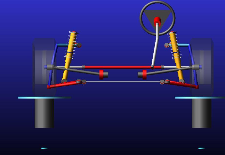 All driving force is applied to the front wheels. The brake ratio value indicates the % of braking force that is applied to the front brakes. Figure 10 shows the all considered suspension parameters.