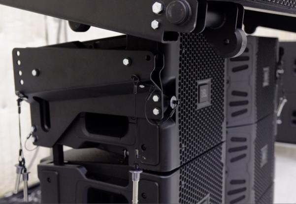 7. Once the front and rear of the VTX-V20-DF side adapter frames are secured to both sides of the top-most VTX-V20