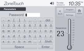 b) Touch spill/bypass edit field to make it editable, and then and buttons will appear. c) Touch or button to change the spill/bypass set-point to required value.