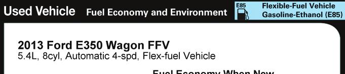 Photo from Chrysler Group LLC Selling an Older Vehicle? If you plan to sell a vehicle, use FuelEconomy.gov s used car label tool to advertise your vehicle s fuel economy.