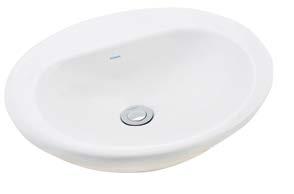 22 23 SEMI-RECESSED WASH BASINS LB07FC WGVC950025W1 Semi-recessed Wash Basin 1 Pre-punched taphole with overflow (H) 520 (L) 500 (W) L562PP WGSASD101W1 Semi-recessed Wash Basin Set 3 Semi-punched