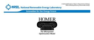 And many others HOMER HOMER (Hybrid Optimization of Multiple Energy Resources)
