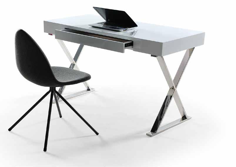 Gloss White & Chrome Legs SIENNA SIENNA CONSOLE / DESK Sie-009 Console Table / Desk 1200W x 550D x 760H mm 47W x 21.