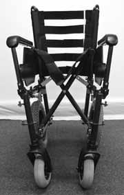 Set Up Unfold the wheelchair To unfold the wheelchair, place on a stable surface and stand behind the wheelchair.