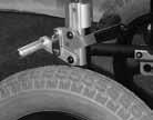 Adjusting the brakes When fully released, the maximum distance between the brake latch and the tyre should be no more than 25 mm.