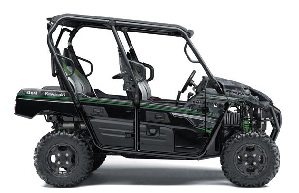 COMFORTABLY ACCOMMODATES 4 ADULTS CONQUER THE WORLD S TOUGHEST TERRAIN Eager for action, the Kawasaki