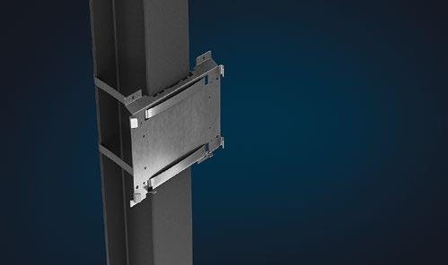 Easy Installation in Industrial Spaces MOUNTS EASILY ON WALLS, STRUTS, POLES, COLUMNS, AND IN A VERTICAL POSITION Standard mounting brackets included; optional pole mount bracket (PMK1-L)