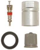 EZ-Sensor is assembled with a rubber snap-in style valve stem. Schrader provides service packs to rebuild the sensor with a snap-in style valve stem or an aluminum clamp-in style valve stem.