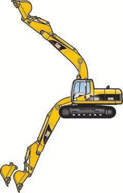 Reach Excavator Working Ranges Reach (R) Boom configuration - - R.B R.B R.B Reach Reach (SA) R.B R.B R.B SA R.B R.B SA Counterweight Stick Length R.B ('") R.B ('") R.B ('") Bucket m (. yd ) m (.