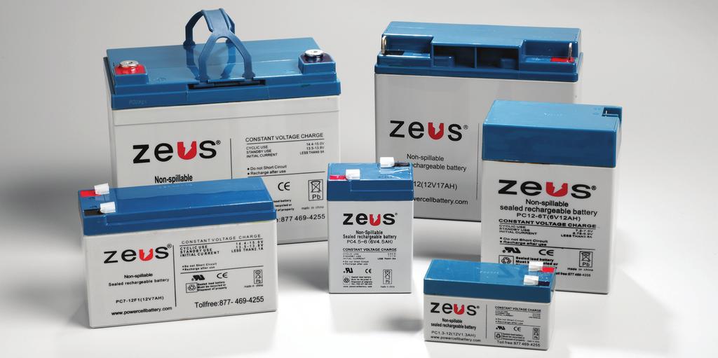 SEALED LEAD ACID (SLA) BATTERIES SLA Batteries from ZEUS offer the following benefits: