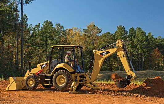 Cat F BACKHOE LOADER The Cat F Backhoe Loader delivers performance, increased fuel efficiency, superior hydraulic system and an all new operator station.