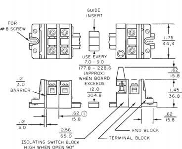 Panel or Mounting Track Terminal Blocks CR151A Accessories How to Determine Mounting Track Length If all the terminal blocks are of the same type, use the table below to determine the proper mounting