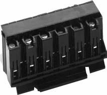 DIN-Rail Mounted Terminal Blocks CR151K CR151KFC45F 12-Point Terminal Block Sub-miniature Spacing, 5 Circuits Per Inch Features Five circuits per inch give total of 12 circuits in 2.