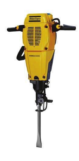 32 MINING AND CONSTRUCTION CONSUMABLES COBRA COMBI GAS POWERED BREAKERS/DRILLS The Atlas-Copco Cobra Combi is a successor to the earlier and well-known model Cobra 149 and the Pionjar