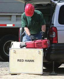 Tough and well designed, the Red Hawk is ideal for small. jobs or for working in remote locations. With no compressors, hoses or cables to set up, gas-powered breakers are ideal for smaller jobs.