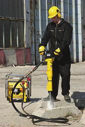 2 Hydraulic Paving Breakers VIBRATION DAMPENED BREAKERS Here's this compact, quiet tool and it hits harder than any other type of breaker.