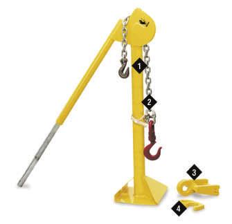 pulls a 1-5/8" line post Pulls a 1-5/8" line post, 3 ft deep Pulls a 4"x4" wood post, 3 ft deep 1 MP-3 071012* MP-3 MP-3 Post Puller *The Model MP-3 Part# 071012, includes the Chain Assembly(4) and