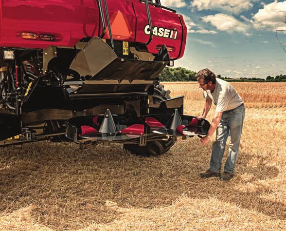 The system delivers consistency across the larger head widths used on the Axial-Flow 40 series combines, helps prepare the ground for next year s crop and can create consistent windrow formations and
