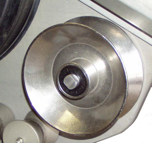 (Torque Specification 22-26 in./lb.) V-groove pulley replacement The V - groove pulley does not require replacement from wear of the pulley. When bearings are worn they should be replaced.