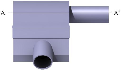 Figure 8b shows the vector flow in section A-A 'in figure 7, showing that the shorter part of the diffuser sucks the surrounding air more effectively than the normal