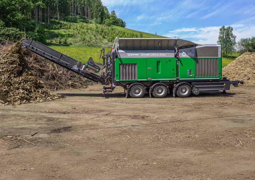 LOW SPEED DOUBLE SHAFT SHREDDER CRAMBO 3 HIGHLIGHTS High throughput with general-purpose use Aggressive feed with long, counter-rotating shredding drums Variable particle sizes through simple screen