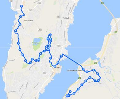 Sensitivity analysis one day on Tromsø route 26 in extreme
