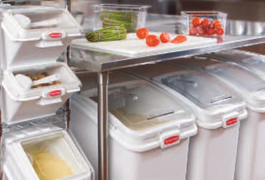 250 Storage FOODSERVICE ProSave Ingredient Management System INGREDIENT BINS Improved productivity through integrated lid and scoop system.