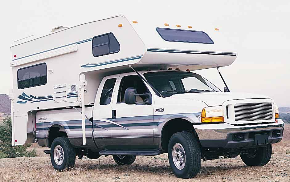SLIDE-IN CAMPERS FOR F-SERIES PICKUPS For the convenience of a camper, and the functional capabilities of a full-size pickup, a slide-in camper may be ideal for your RV needs.