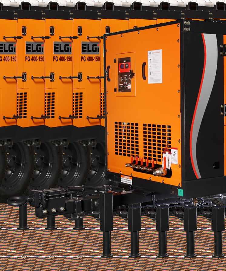 diesel powered screw compressors are powered by