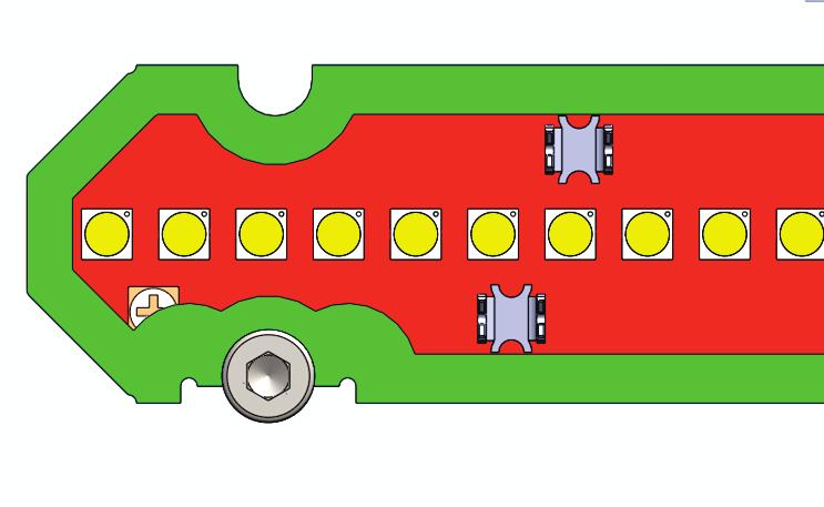 Distance between the module edge and the nearest conductive path on PrevaLED Linear SLIM module is 3,1mm (around M3 holes) and 2,9mm (around M4 holes) incl. tolerances.