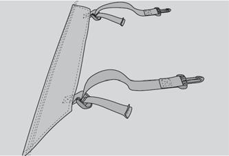 Place a Spring Tension and then a Rear Tension on the bolt and reinstall the bolt to secure the straps to the sport bar on each side of the vehicle.