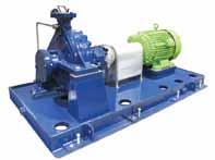 Single Stage Horizontal Pump Overhung, radially split, flanged connections, enclosed impeller, mechanical seal.