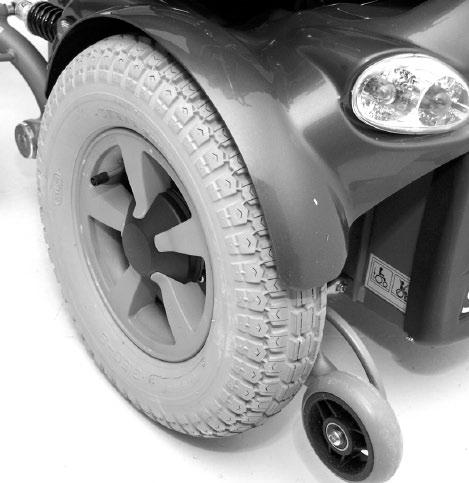 Maintenance and Repairs Wheels Check at regular intervals that the wheelchair s tires have the prescribed tire pressure.