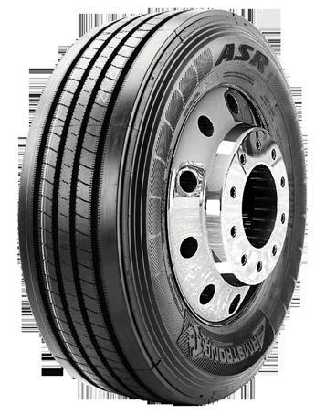 ASR Steer axle tire designed exclusively for pickup and delivery applications offering improved handling and steering Groove bottom protectors prevent stone drilling and retention Solid shoulders