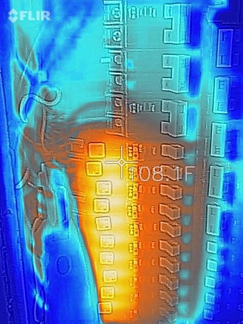 I also learned recently that AFCI (Arc Fault) breakers generate heat internally which mean that you will see a hot spot on them with a thermal imaging camera or IR thermometer.