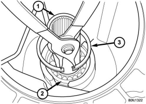 d. Install the extension shaft bearing snap ring (3) into the extension housing. e. http://alldatapro.