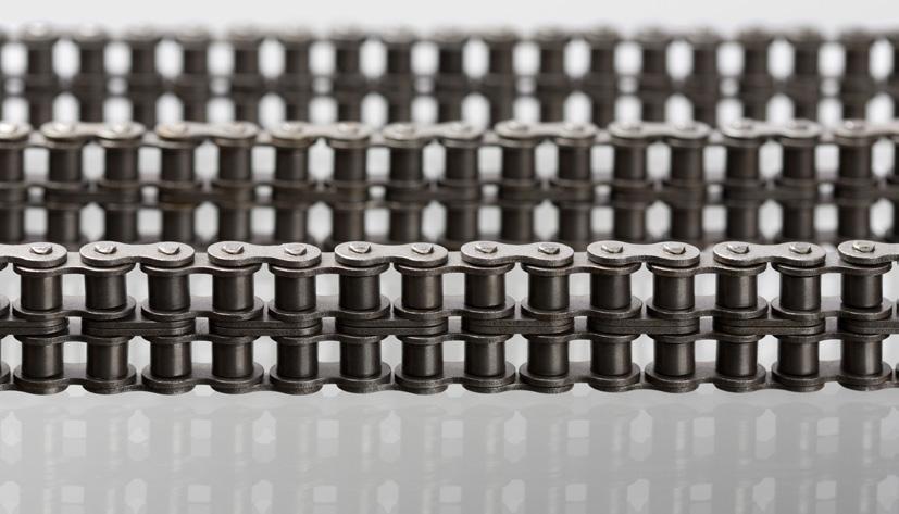 ROLLER CHAINS Series: A.. B.. Features Roller chain is made up of roller links and pin links.