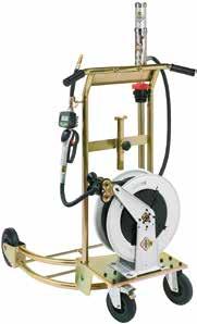3:1 MOBILE LUBE PACKAGES (55 gal) Dolly-mounted oil dispenser kits with digital metered valve and 3:1 pumps. Available with or without hose reel.