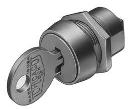 KEY HOLDER / Special purpose locks DRAWER & DOOR Six disc tumbler plug in 3 / 4" diameter. Die cast barrel with two flats 21 / 32" across.